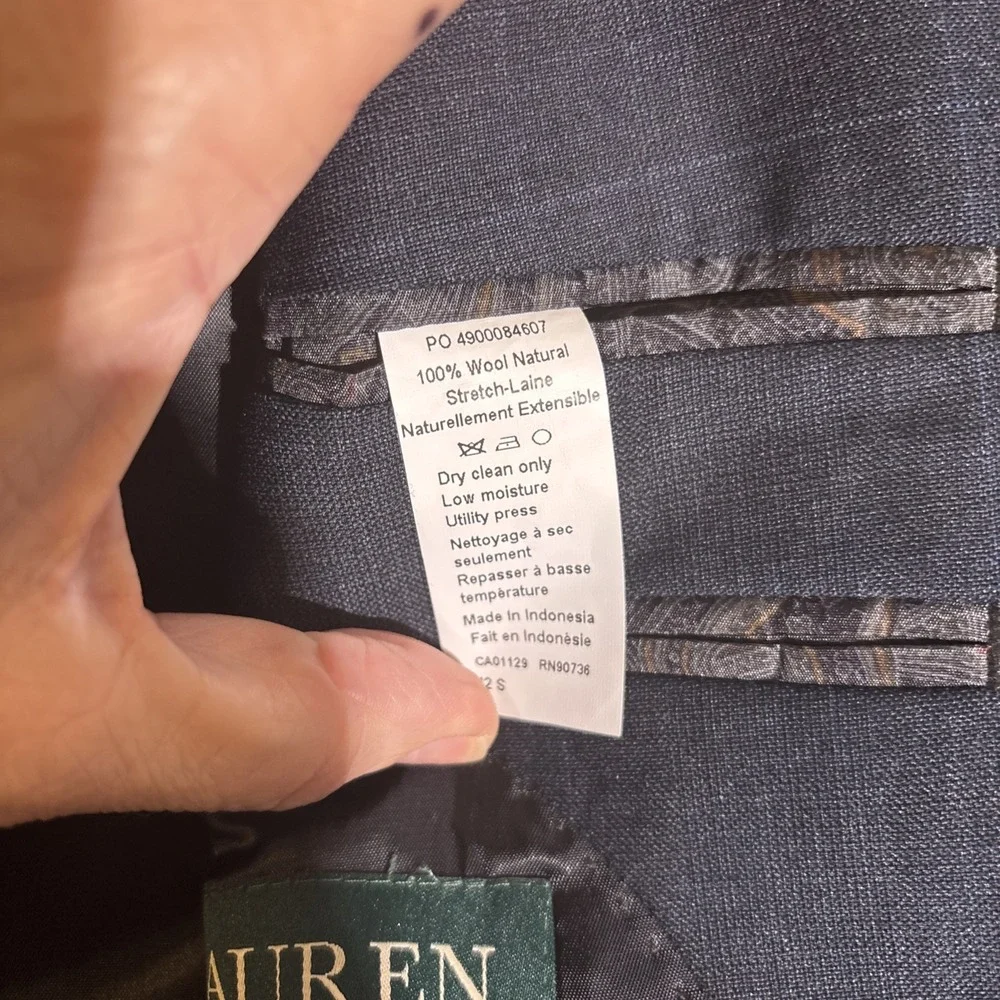 Lauren Ralph Lauren Blazer‎ Sz 42 S. 100% Wool
